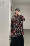 GEOFFREY B. SMALL Heavy Silk Lining Collection V Unisex GBS-CVS06-RHYH Church Dyed Red Print Tie Dye PGBS3